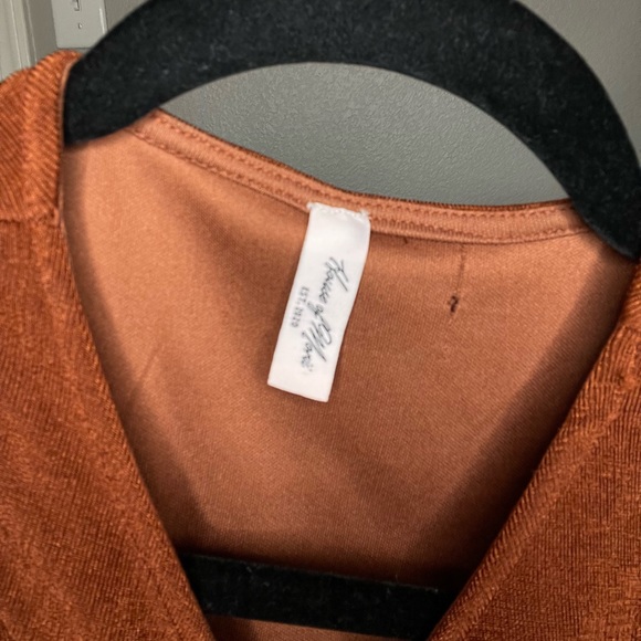 Orange Rust Ruched Dress - Picture 8 of 8